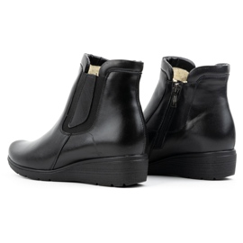 Olivier Botines mujer piel aislantes con cremallera 021BB, negro 5