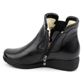 Olivier Botines mujer piel aislantes con cremallera 021BB, negro 7