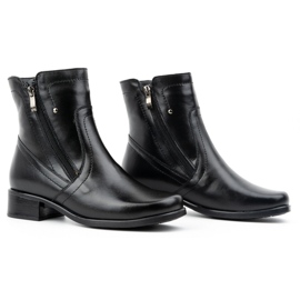 Olivier Botas aislantes de piel para mujer con dos cremalleras 310BB, negro 3