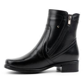 Olivier Botas aislantes de piel para mujer con dos cremalleras 310BB, negro 1