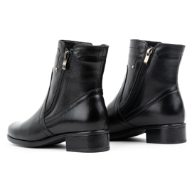 Olivier Botas aislantes de piel para mujer con dos cremalleras 310BB, negro 5