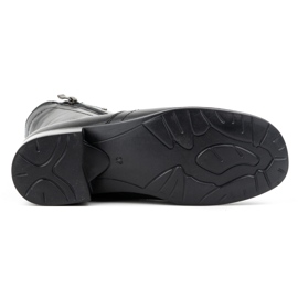 Olivier Botas aislantes de piel para mujer con dos cremalleras 310BB, negro 6