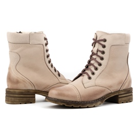 Olivier Botas de piel para mujer, botas de invierno con aislamiento, 226BB, beige 4