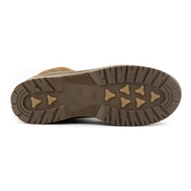 Olivier Zapatos trekking mujer de piel con botines con cordones invierno 360BB oliva verde 6