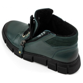 Olivier Botas de invierno mujer de piel con aislamiento 1180 verde 7
