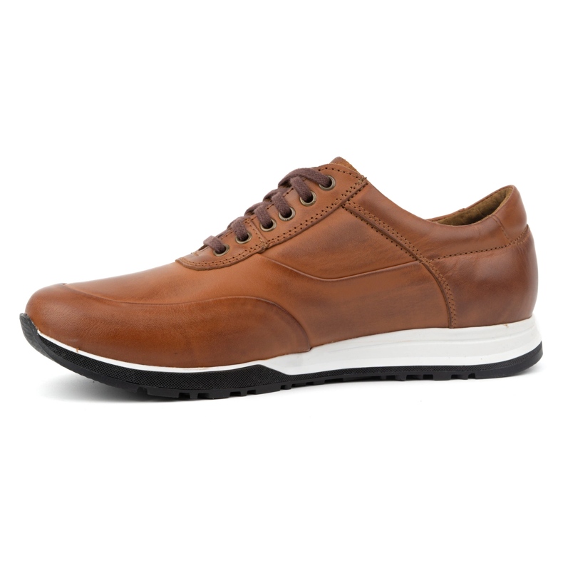 Olivier Calzado casual deportivo hombre piel 902KNT Axe marrón 1