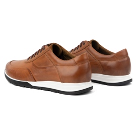 Olivier Calzado casual deportivo hombre piel 902KNT Axe marrón 5