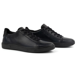 Olivier Zapatos con cordones para hombre en piel 472KNT, negro 2