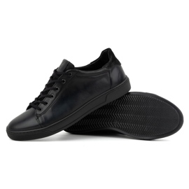 Olivier Zapatos con cordones para hombre en piel 472KNT, negro 3