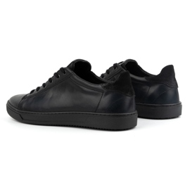 Olivier Zapatos con cordones para hombre en piel 472KNT, negro 4