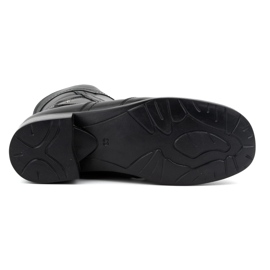 Olivier Botines aislantes de piel para mujer con cremallera 888BB, negro 4