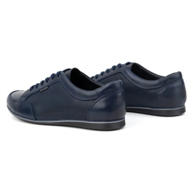 Olivier Zapatos casual hombre piel 410KNT, azul marino 5