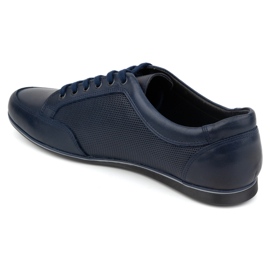 Olivier Zapatos casual hombre piel 410KNT, azul marino 7