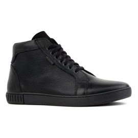 Olivier Zapatos de piel para hombre, botas Chelsea, zapatillas altas, 427KNT, negro 1 Olivier Zapatos de piel para hombre, botas Chelsea, zapatillas altas, 427KNT, negro 1