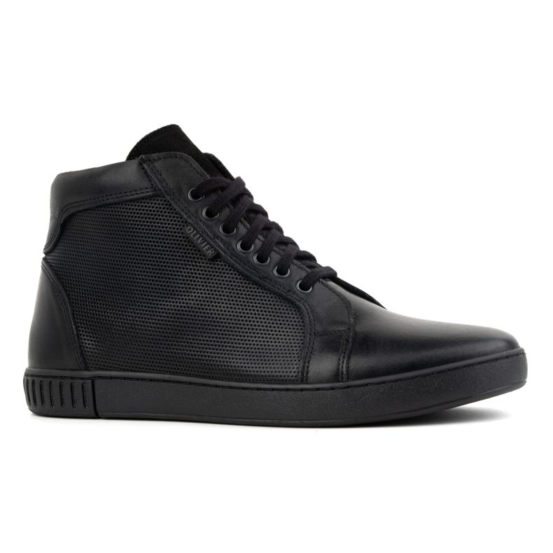 Olivier Zapatos de piel para hombre, botas Chelsea, zapatillas altas, 427KNT, negro 1 Olivier Zapatos de piel para hombre, botas Chelsea, zapatillas altas, 427KNT, negro 1