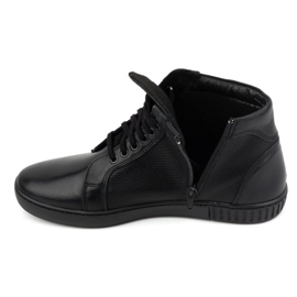 Olivier Zapatos de piel para hombre, botas Chelsea, zapatillas altas, 427KNT, negro 7