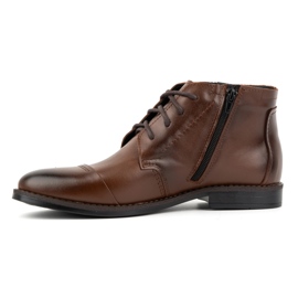 Olivier Zapatos de invierno para hombre, botines elegantes 282LU, marrón 1