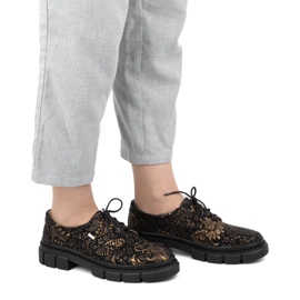 Olivier Zapatos de mujer de piel con suela gruesa, flores, 1.134 PLN multicolor 5