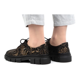 Olivier Zapatos de mujer de piel con suela gruesa, flores, 1.134 PLN multicolor 8