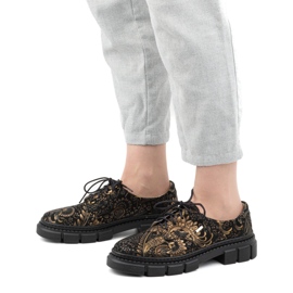 Olivier Zapatos de mujer de piel con suela gruesa, flores, 1.134 PLN multicolor 9