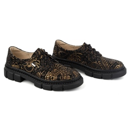 Olivier Zapatos de mujer de piel con suela gruesa, flores, 1.134 PLN multicolor 12