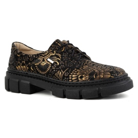 Olivier Zapatos de mujer de piel con suela gruesa, flores, 1.134 PLN multicolor 10