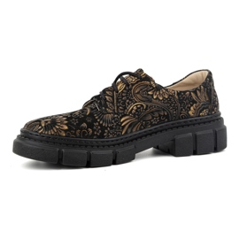 Olivier Zapatos de mujer de piel con suela gruesa, flores, 1.134 PLN multicolor 11