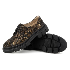 Olivier Zapatos de mujer de piel con suela gruesa, flores, 1.134 PLN multicolor 13