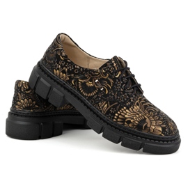 Olivier Zapatos de mujer de piel con suela gruesa, flores, 1.134 PLN multicolor 14