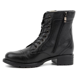 Olivier Botas de piel para mujer, botas de invierno con aislamiento, 226BB, negro 1 Olivier Botas de piel para mujer, botas de invierno con aislamiento, 226BB, negro 1