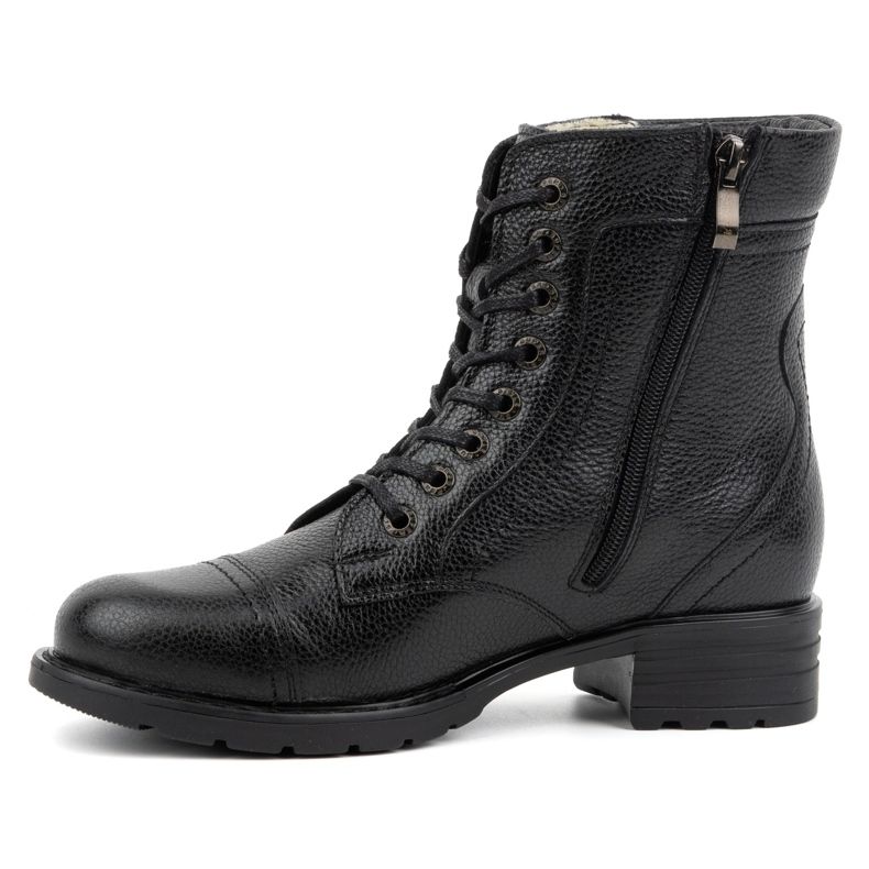Olivier Botas de piel para mujer, botas de invierno con aislamiento, 226BB, negro 1 Olivier Botas de piel para mujer, botas de invierno con aislamiento, 226BB, negro 1