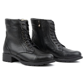 Olivier Botas de piel para mujer, botas de invierno con aislamiento, 226BB, negro 2