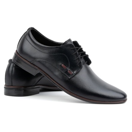 Olivier Zapatos formales hombre piel 277 negro con burdeos 4