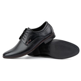 Olivier Zapatos formales hombre piel 277 negro con burdeos 3