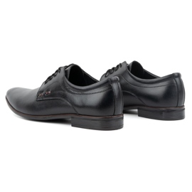 Olivier Zapatos formales hombre piel 277 negro con burdeos 5