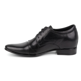 Olivier Zapatos formales elegantes de piel para hombre P12, negro 1
