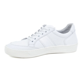 Olivier Zapatos deportivos con cordones hombre piel 872KNT blanco 1