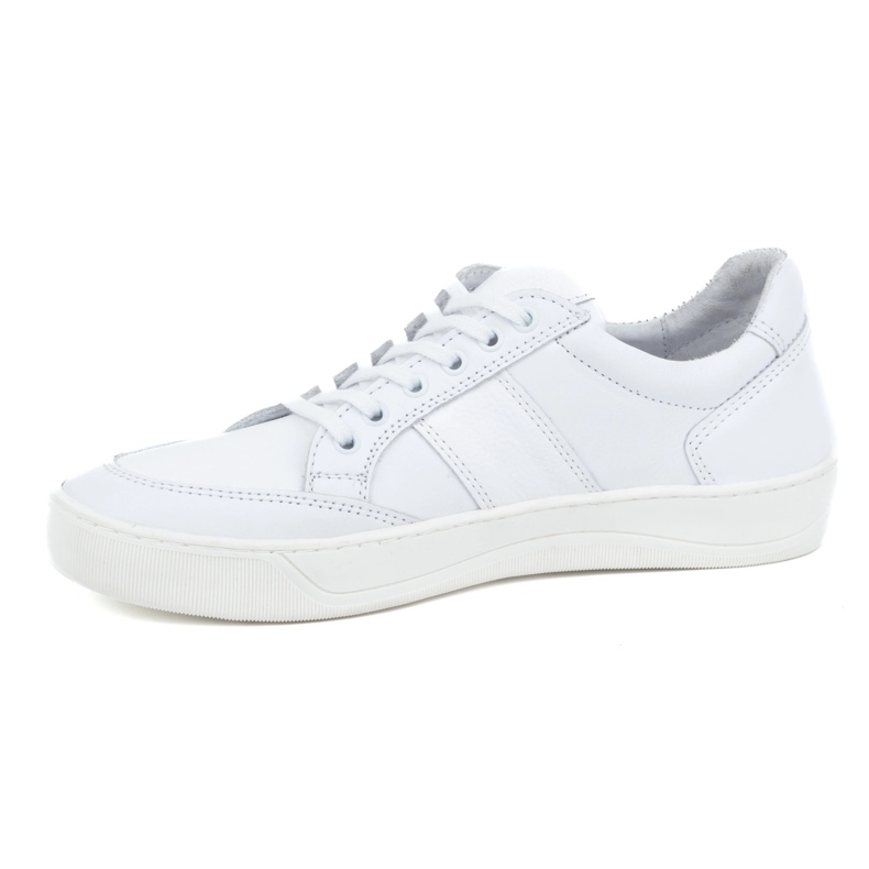 Olivier Zapatos deportivos con cordones hombre piel 872KNT blanco 1