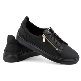 Zapatos casual de hombre fabricados en piel natural POLBUT 2125, negro 5