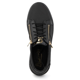Zapatos casual de hombre fabricados en piel natural POLBUT 2125, negro 8