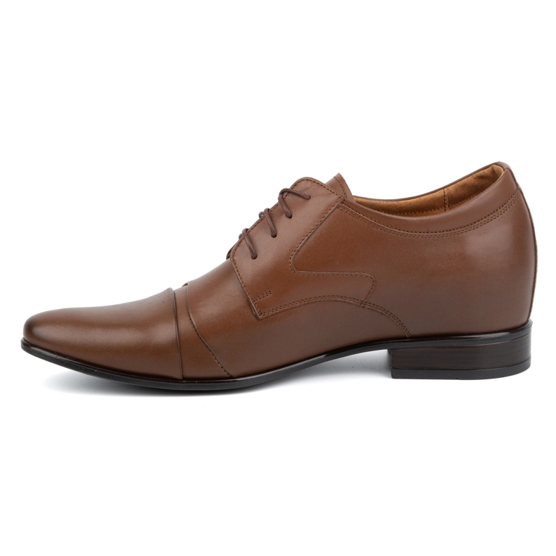 Olivier Zapatos formales elegantes de piel para hombre, P12, marrón 1