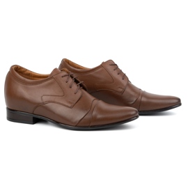 Olivier Zapatos formales elegantes de piel para hombre, P12, marrón 2