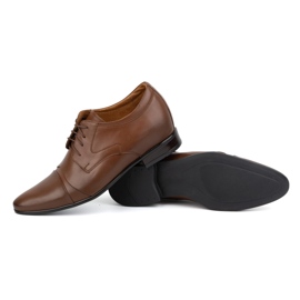 Olivier Zapatos formales elegantes de piel para hombre, P12, marrón 4