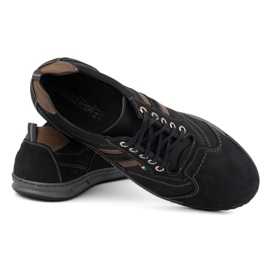 Kampol Kam 28KAM Zapatos casual hombre piel cordones negro 4