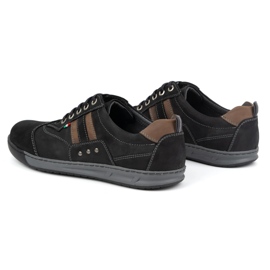 Kampol Kam 28KAM Zapatos casual hombre piel cordones negro 5
