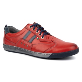 Zapatos de Piel Rojo Intenso Hombre 28KAM KAMPOL 2