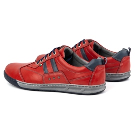 Zapatos de Piel Rojo Intenso Hombre 28KAM KAMPOL 5