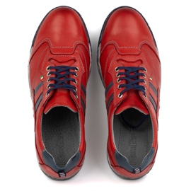 Zapatos de Piel Rojo Intenso Hombre 28KAM KAMPOL 6