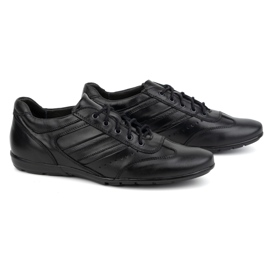 Olivier Zapatos de piel para hombre, negro, modelo sport 7004DT, negro 3