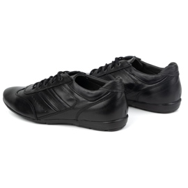 Olivier Zapatos de piel para hombre, negro, modelo sport 7004DT, negro 7